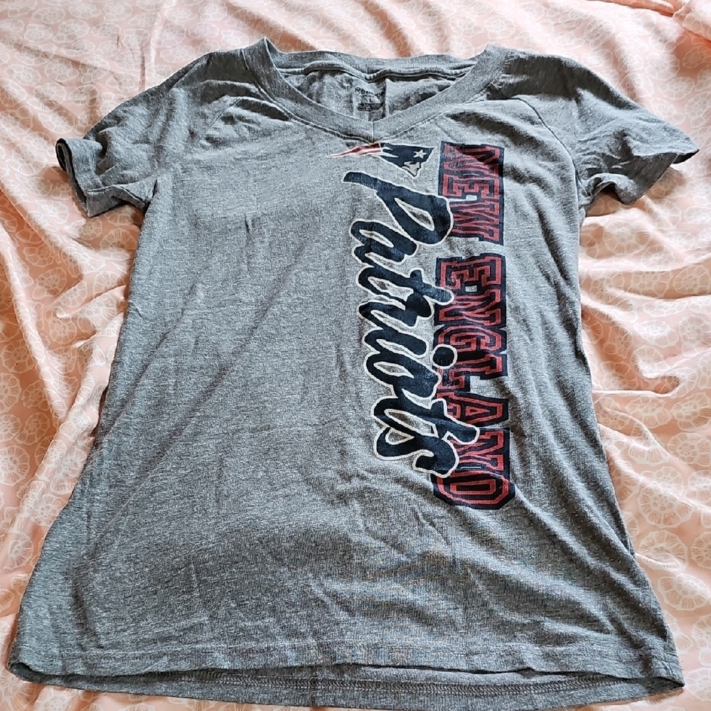 Women's Gray T-Shirt New England Patriots Team Shirt